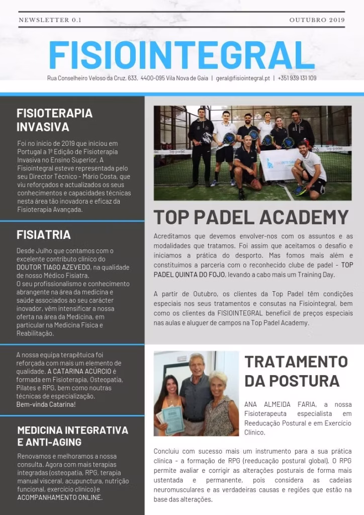 Newsletter Outubro 2019
