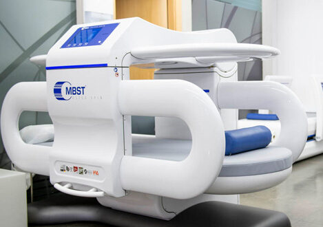 banner de dispositivos de fisioterapia e equipamentos clínicos para tratamento e reabilitação